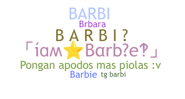 Apelido - Barbi