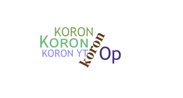 Apelido - Koron