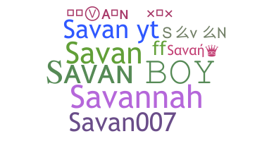 Apelido - Savan