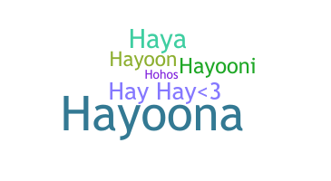 Apelido - Haya