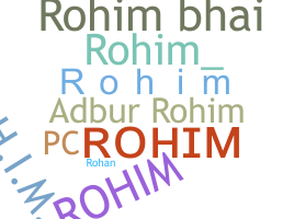 Apelido - Rohim