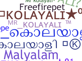 Apelido - Kolayali