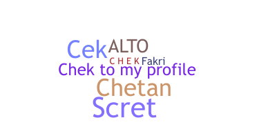 Apelido - Chek
