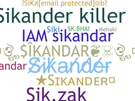 Apelido - Sikander