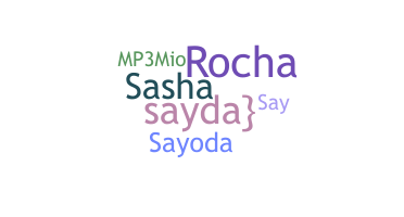 Apelido - Sayda