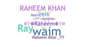 Apelido - Raheem