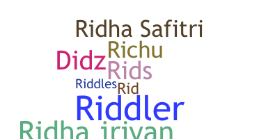 Apelido - Ridha