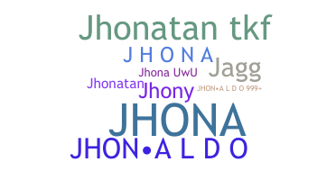 Apelido - Jhona
