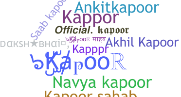 Apelido - Kapoor