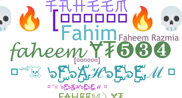 Apelido - Faheem
