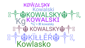 Apelido - Kowalsky
