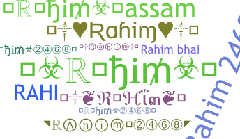 Apelido - Rahim